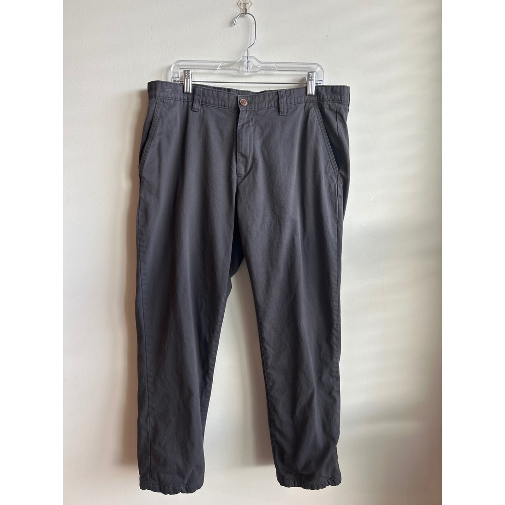 Weatherproof Vintage‎ Charcoal Grey Plaid Lining Chino Pants Mens 36x30